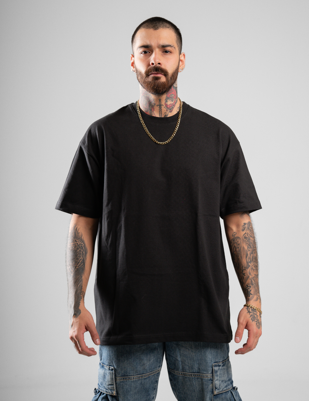 Playera oversize - Negro