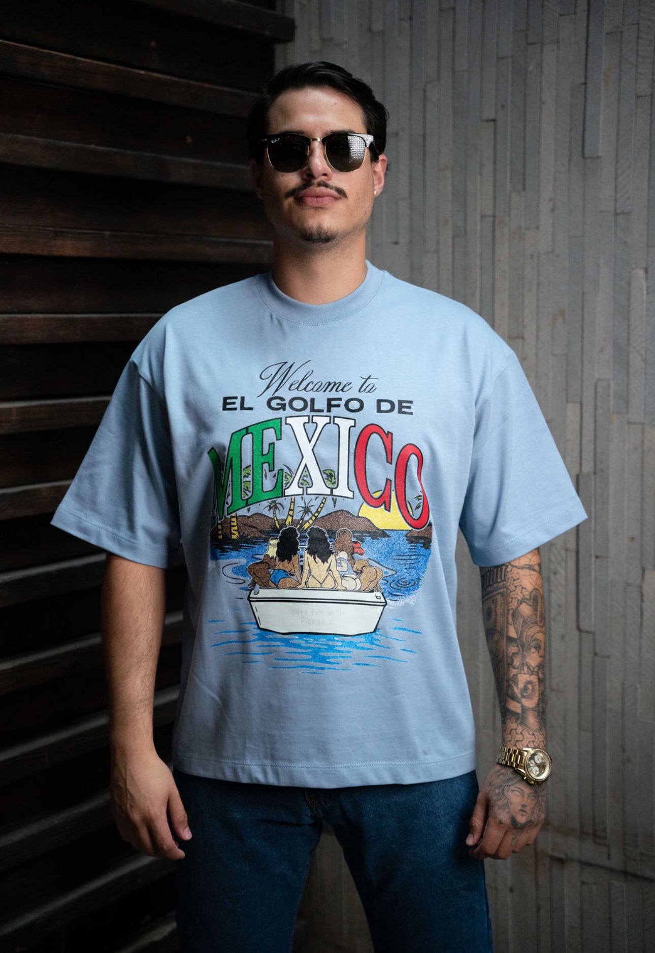 Golfo de México | sky blue oversize