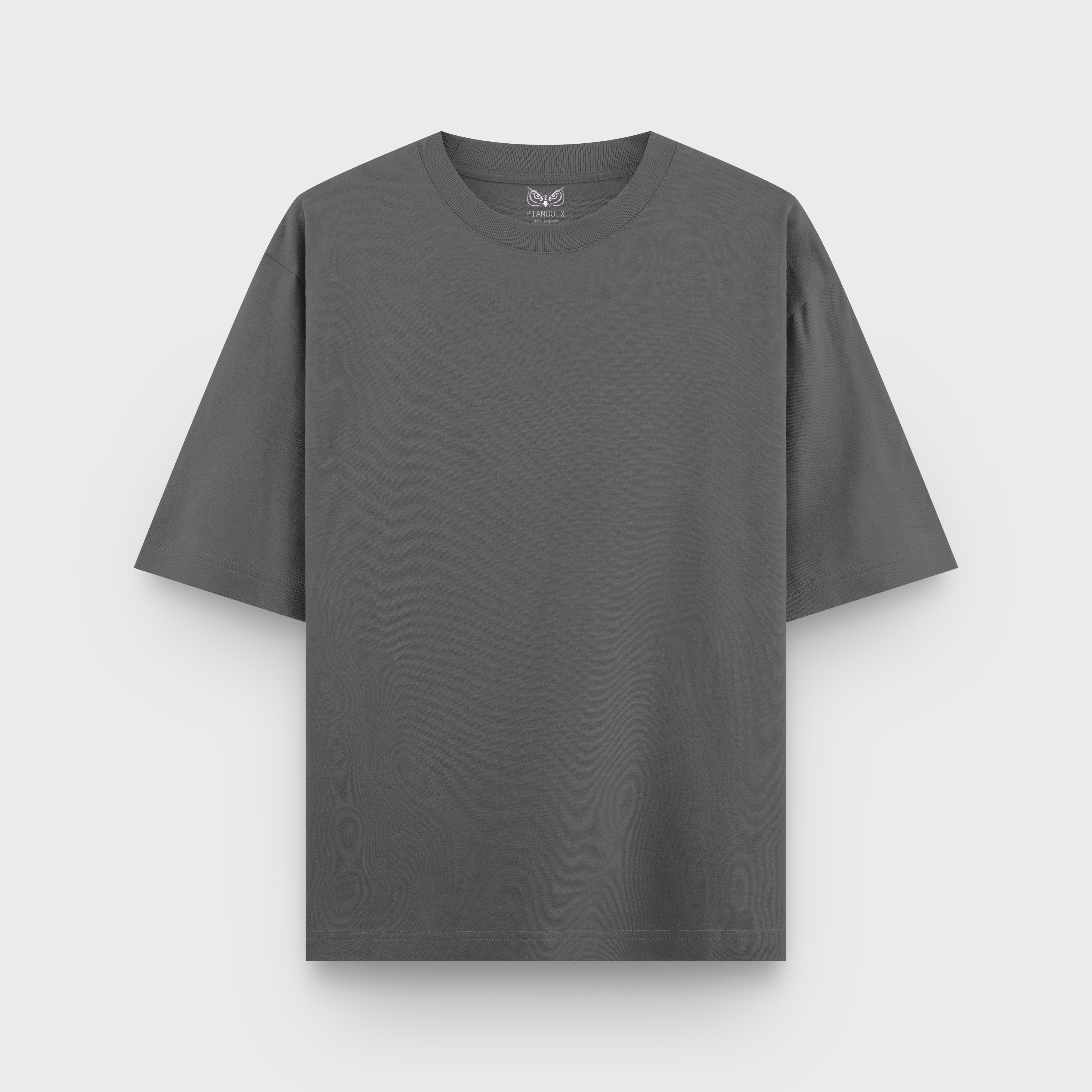 Playera oversize - Gris acero