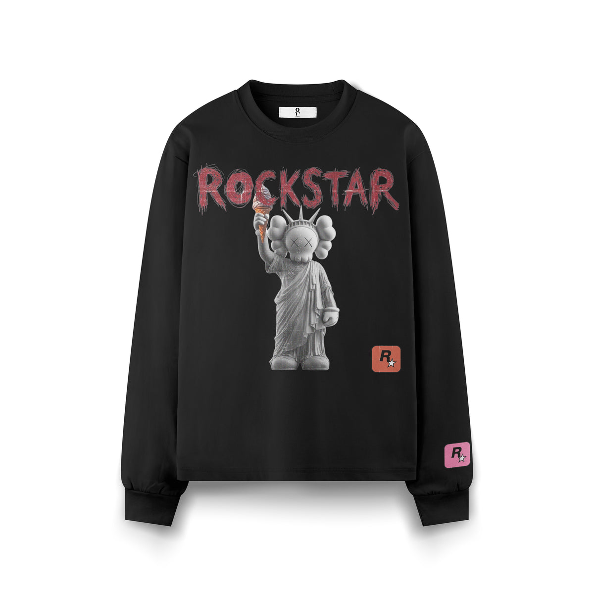 Rockstar | Playera manga larga negra
